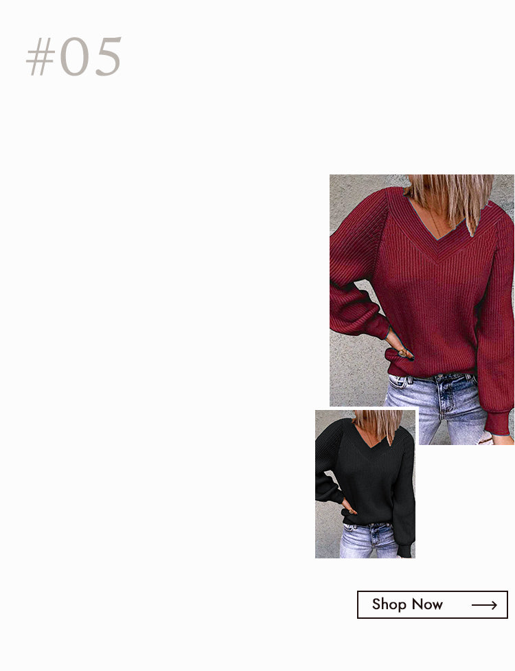 Hotouch Solid Casual Knit Top