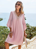 Stylish Loose Fit Bell Sleeve Dress