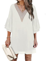Stylish Loose Fit Bell Sleeve Dress