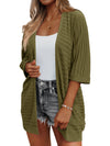 Cozy Loose Fit Ribbed Knit Cardigan