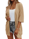 Cozy Loose Fit Ribbed Knit Cardigan
