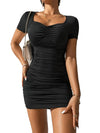 Chic Ribbed Bodycon Stretchy Dress