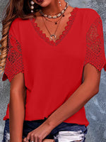 Hotouch Lace Sleeve Casual Shirt