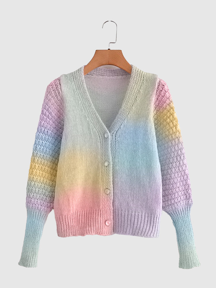Hotouch Trendy Gradient Print Sweater