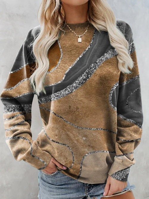 Hotouch Trendy Marble Print Hoodie