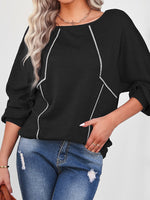 Hotouch Solid Casual Splicing Top