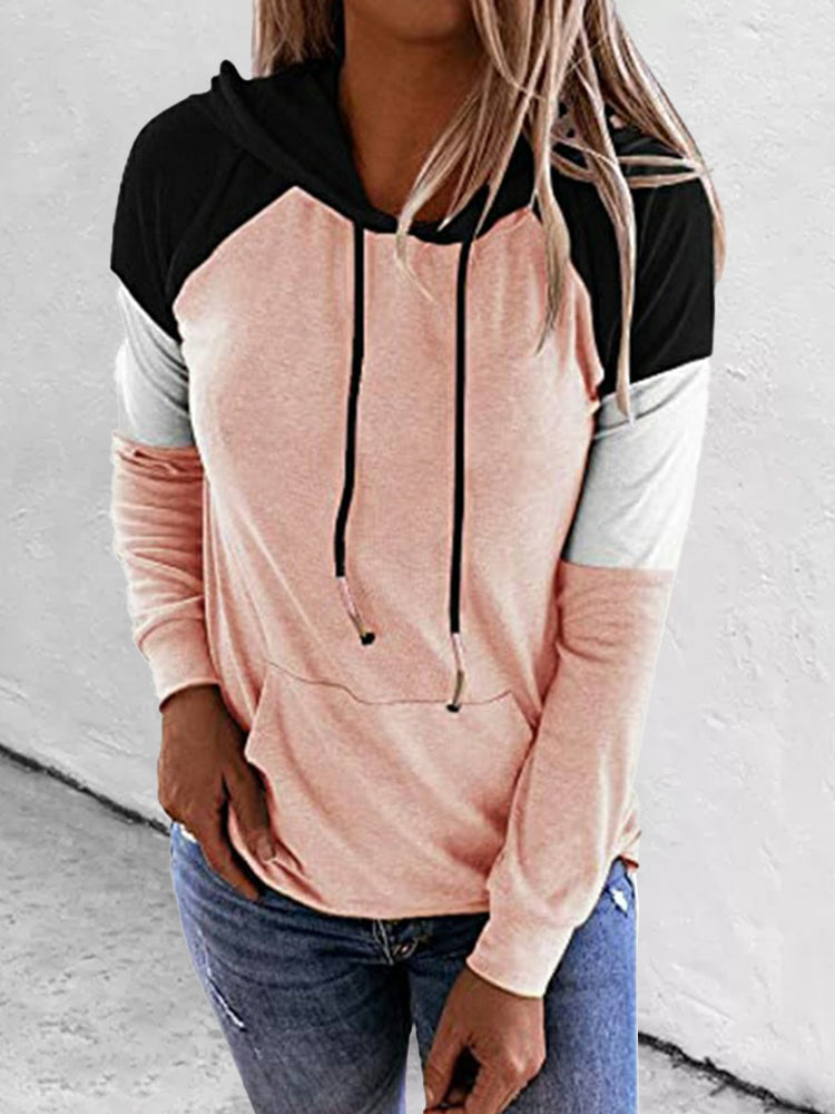 Hotouch Casual Colorblock Hoodie
