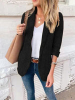 Hotouch Solid Lapel Neck Blazer