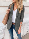 Hotouch Solid Lapel Neck Blazer