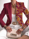 Hotouch Printed Single Button Blazer