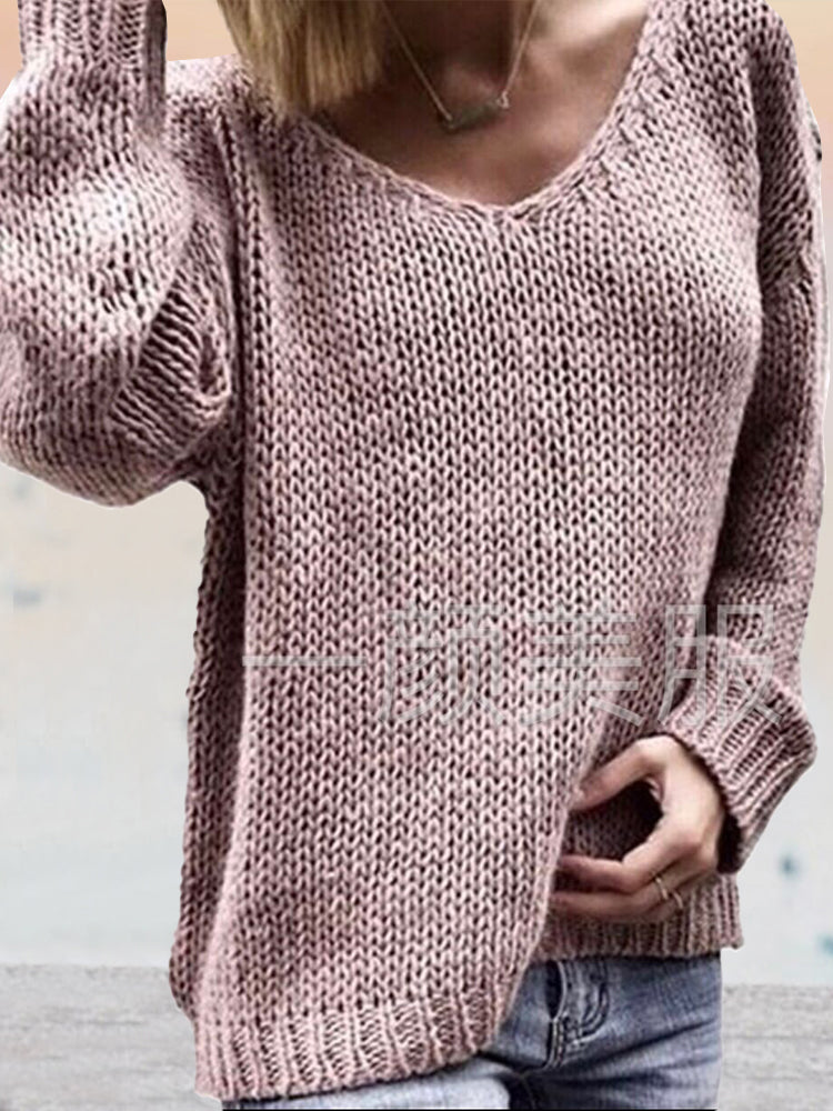 Hotouch Loose Fit V-Neck Sweater