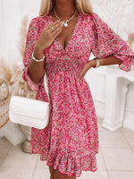 Hotouch Boho Floral Vacation Dress