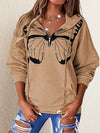 Hotouch Butterfly Printed Casual Hoodie