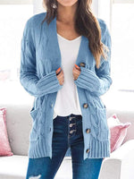 Hotouch Twist Button Front Cardigan