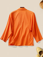 Hotouch Linen Style V-neck Short Shirt