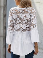 Hotouch Lace and Embroidery Mesh Insert Top