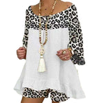 Hotouch Vintage Leopard Stitching Shirt