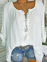 Hotouch Short Sleeve Lace Shirt