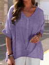 Hotouch V-neck Linen Style Shirt (Summer Sale)