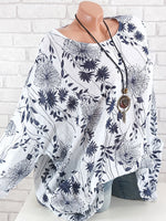 Hotouch Linen Style Floral Printed Shirt