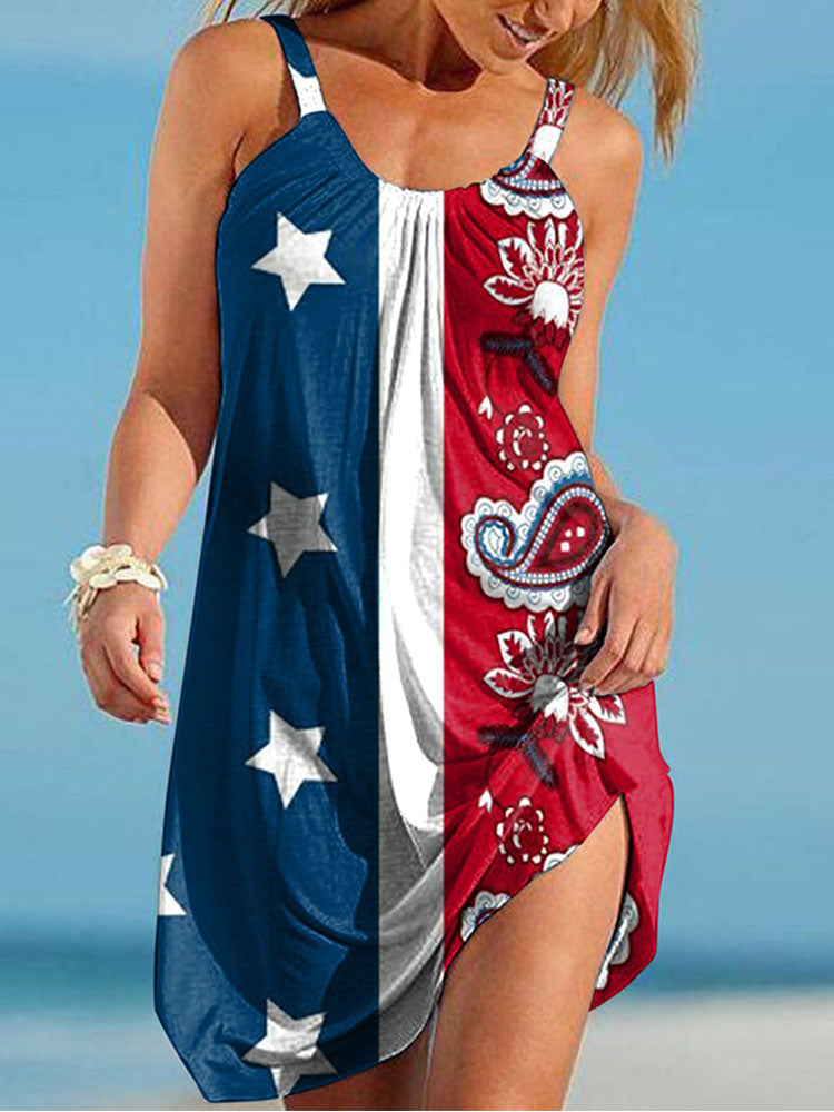 Hotouch Sleeveless USA Flag Dress 7