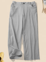 Linen FashionHigh Waist Casual Trousers