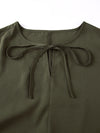Hotouch Linen tied knot Tops