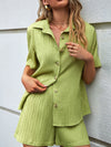 Hotouch Green Elegant Casual Shirt Set