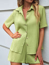 Hotouch Green Elegant Casual Shirt Set