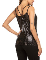 Sparkle Shimmer Sleeveless Sequin Tank Top (Us Only)