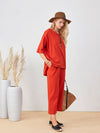 Hotouch Solid Casual Linen Set