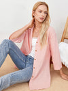 Hotouch Linen Style Side Lace Up Long Shirt