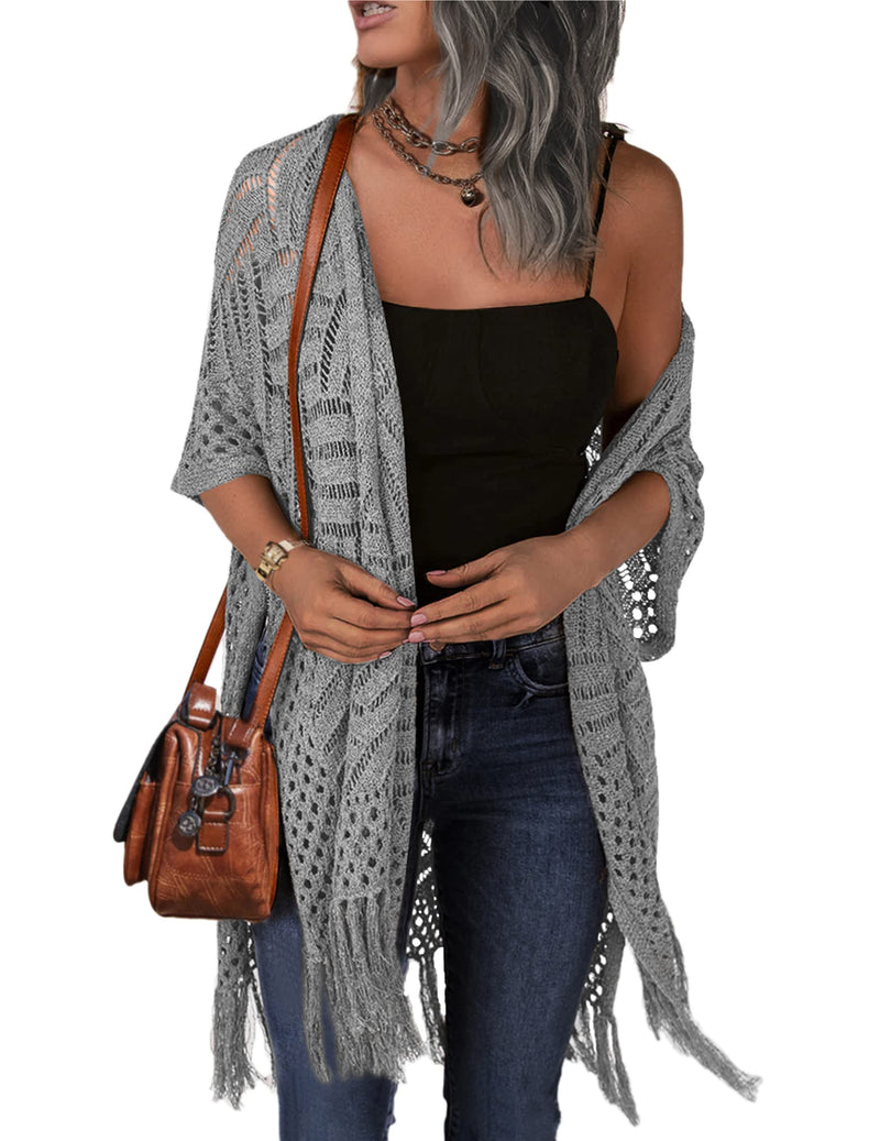 Hotouch Knit Cardigan Open Front Outwear