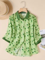 Hotouch Cute Floral Printed Linen Shirt