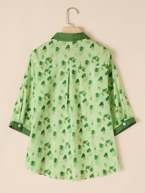 Hotouch Cute Floral Printed Linen Shirt