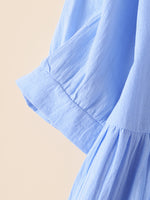 Hotouch Solid High Waist Linen Dress