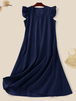 Hotouch Boho V-neck Denim Style Dress