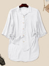 Hotouch Side Lace Up Cotton Shirt