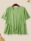 Hotouch V-Neck Cotton Irregular Shirt (Summer Sale)